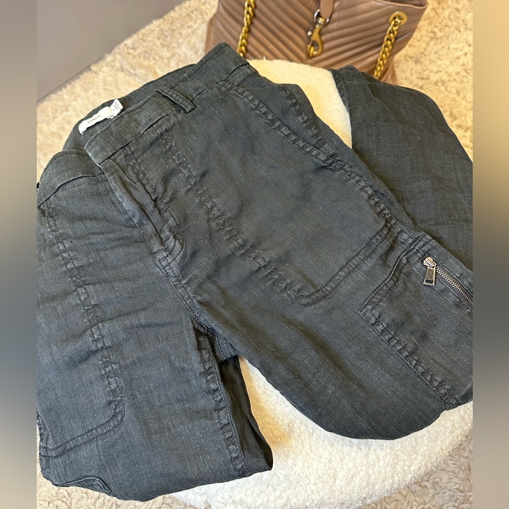 Vince linen skinny cargo pants